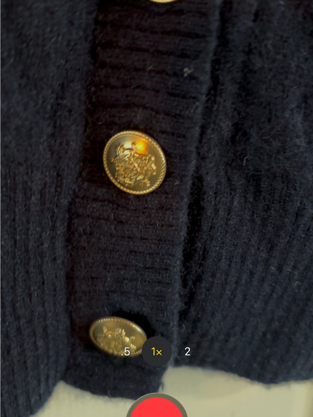 J. Crew Navy Cable-Knit Cashmere Button Vest with Gold-Tone Buttons - Picture 7 of 12